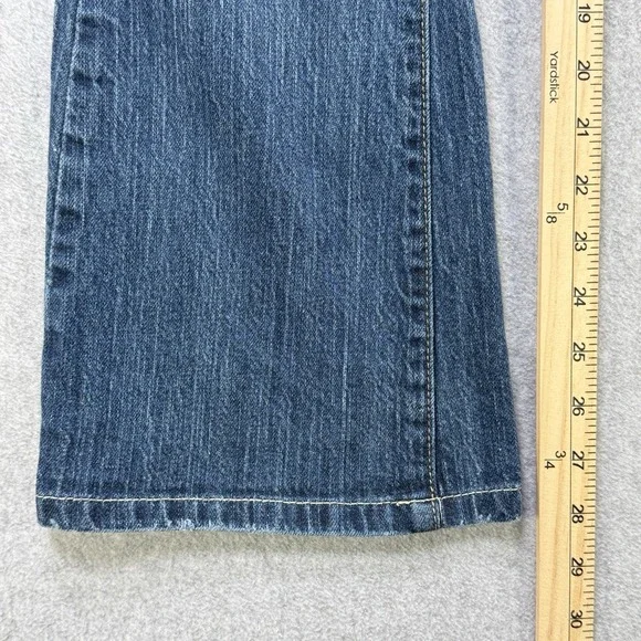 Levi's Girls 16 Regular 517 Stretch Flare Blue Denim Jeans Y2K‎ Style - Picture 5 of 9